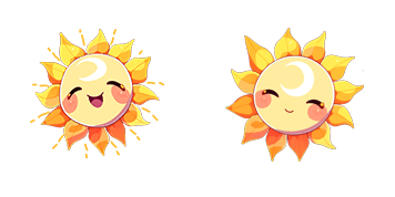 Cute Smiling Sun Cursor Pack