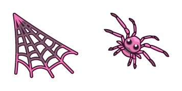 Pink Cute Spider & Web