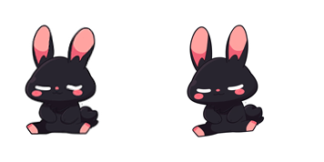 Cute Black Bunny Animated