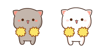 Goma & Mochi Peach Cheerleaders Cursor Pack