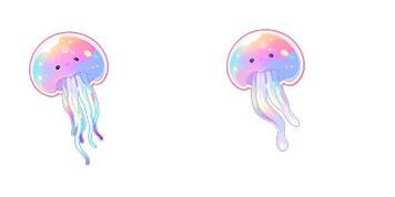 Cute Pastel Jellyfish Animated