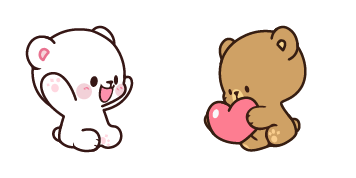 Milk & Mocha Bear Love Cursor Pack