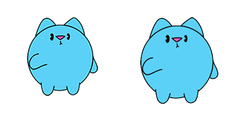 Funny Blue Cat Animated