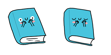 Cute Blue Book Cursor Pack