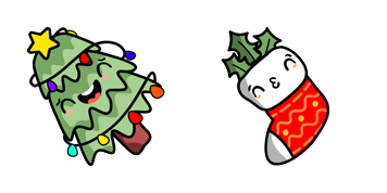 Cute Christmas Tree & Sock Cursor Pack