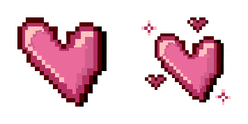 Cute Pixel Heart Cursor Pack