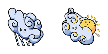 Cute Cloud & Sun Cursor Pack