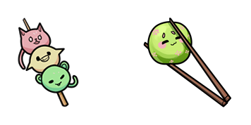 Cute Dando & Mochi Sweets Cursor Pack