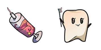 Cute Syringe & Tooth Cursor Pack