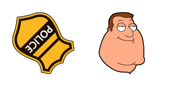 Family Guy Joe Swanson & Police Badge Cursor Pack