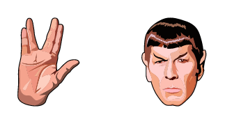 Star Trek Spock & Vulcan Salute Hand cute cursor