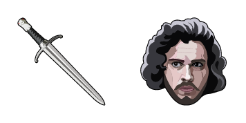 Game of Thrones Jon Snow & Longclaw Sword курсор пак