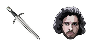 Game of Thrones Jon Snow & Longclaw Sword cute cursor