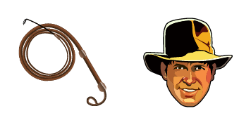 Indiana Jones & Bullwhip cute cursor