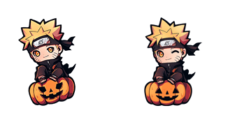 Naruto Sitting on Pumpkin Cursor Pack