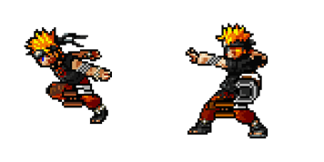 Naruto Running Pixel Cursor Pack