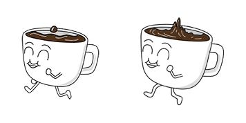 Jumping Cup of Coffee Animated
