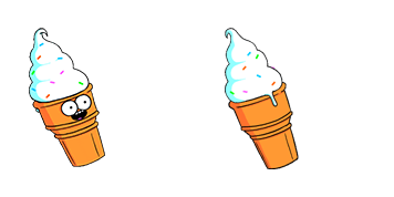 Funny Ice Cream Spinning Animated