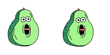 Funny Avocado Screaming Animated
