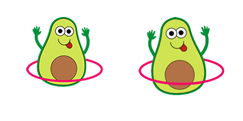 Pack de curseurs Funny Avocado with Hula Hoop