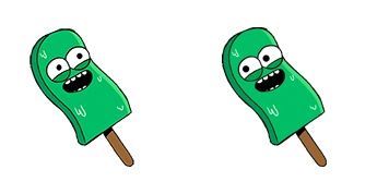 Funny Green Pop Ice Animated