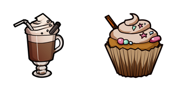 Cacao Drink & Cupcake Cursor Pack