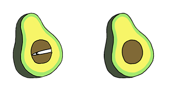 Avocado with Eye Animated cute cursor