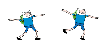 Adventure Time Finn Arm Wave Animated