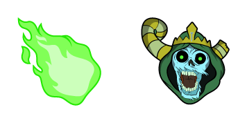 Adventure Time Lich & Green Flame Cursor Pack