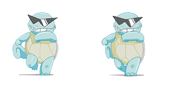 Pokemon Squirtle with Glasses Animated