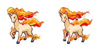 Pokemon Rapidash Pixel Cursor Pack