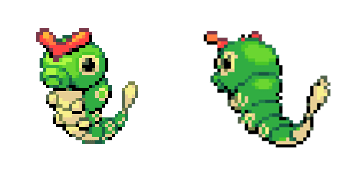 Pokemon Caterpie Pixel Cursor Pack