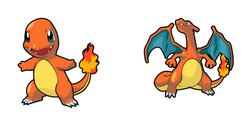 Pokemon Charmander & Charizard Cursor Pack