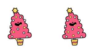 Funny Pinky Christmas Tree курсор пак