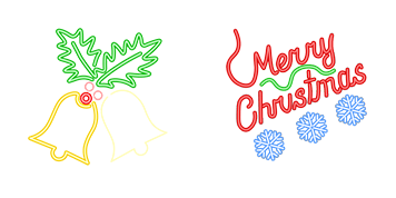 Merry Christmas Neon Cursor Cursor Pack