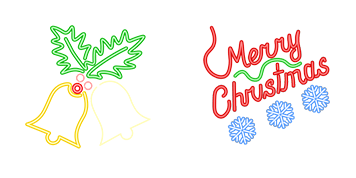Merry Christmas Neon Animated Cursor
