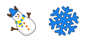 Pack de curseurs Christmas Snowman & Snowflake