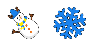 Christmas Snowman & Snowflake Animated