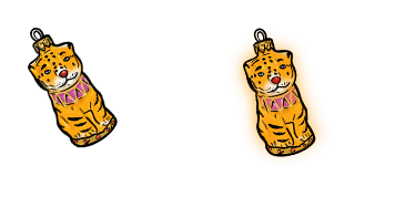 Christmas Retro Tiger Ornament Cursor Pack