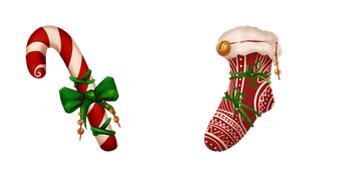 Paquete de Cursores Christmas Candy Cane & Sock