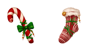 Christmas Candy Cane & Sock