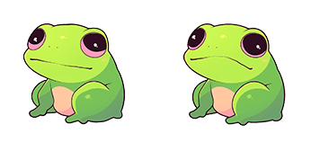 Pack de curseurs Sad Green Toad