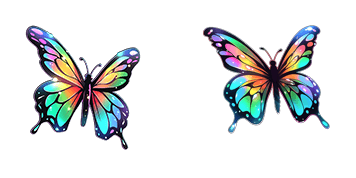 Rainbow Butterfly Cursor Pack