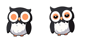 Black & White Owl Animated cute cursor