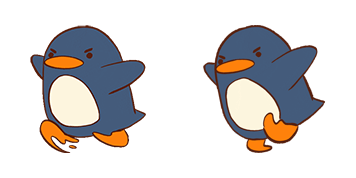 Penguin Running Cursor Pack