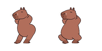 Capybara Dancing Cursor Pack