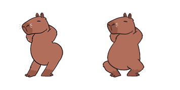 Capybara Dancing Animated