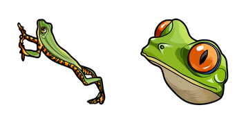 Red-Eyed Tree Frog Cursor Pack