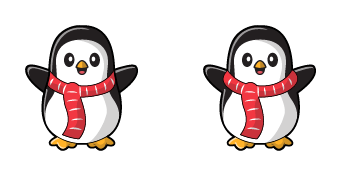Penguins Twins Animated cute cursor