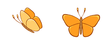 Orange Butterfly Animated